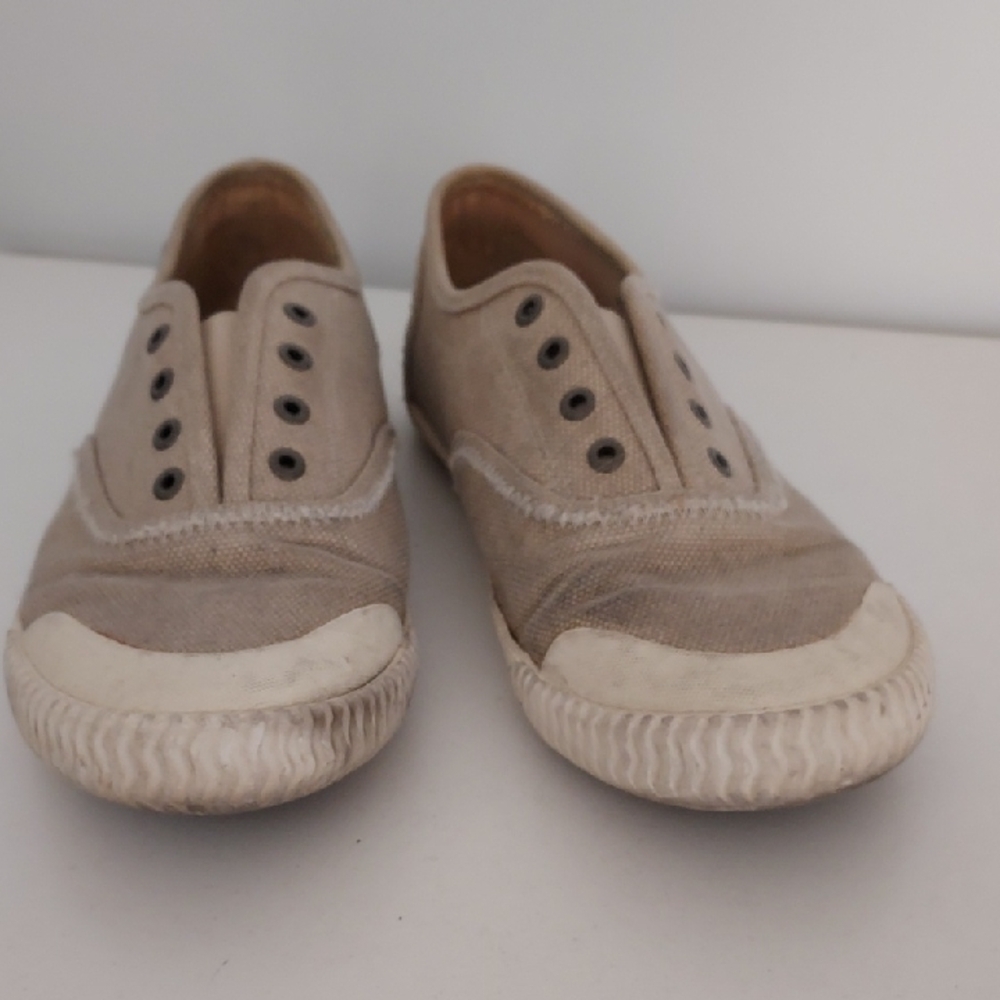 SPERRY Beige Canvas Slip-On Sneakers